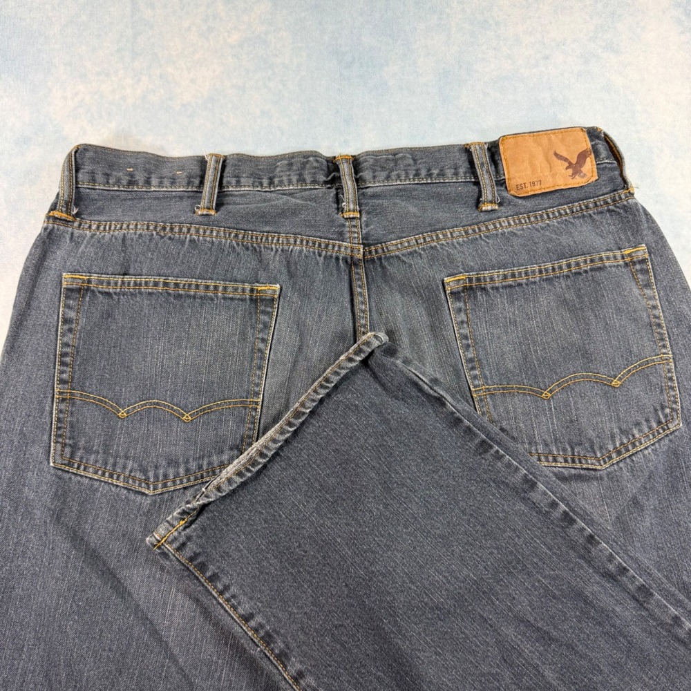 American Eagle Classic Bootcut Jeans Mens 38x32 Blue Excellent 100% Cotton Denim